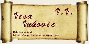 Vesa Vuković vizit kartica